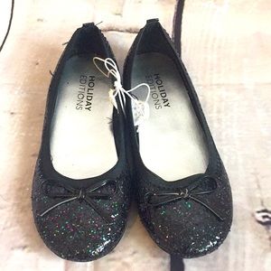Holiday Editions girls glitter flats in size 1